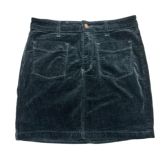 Judy Blue | Women | Emerald Green Corduroy Patch Pocket Mini Skirt | Size XL - Picture 2 of 11